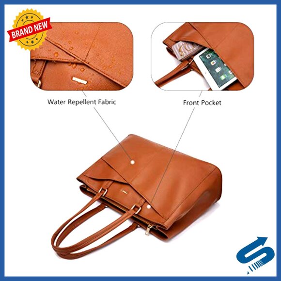 Waterproof Laptop Tote Bag for 15.6 Inch Computer, Business Office Work - Picture 4 of 6